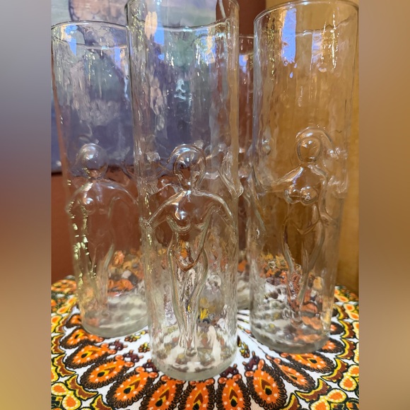 Vintage Set of4 Libbey Molded Glass 